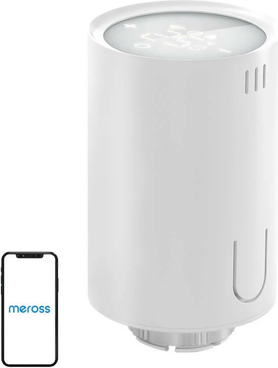 Pametni termostatski ventil Meross MTS150HK, HomeKit, Wi‑Fi, bel