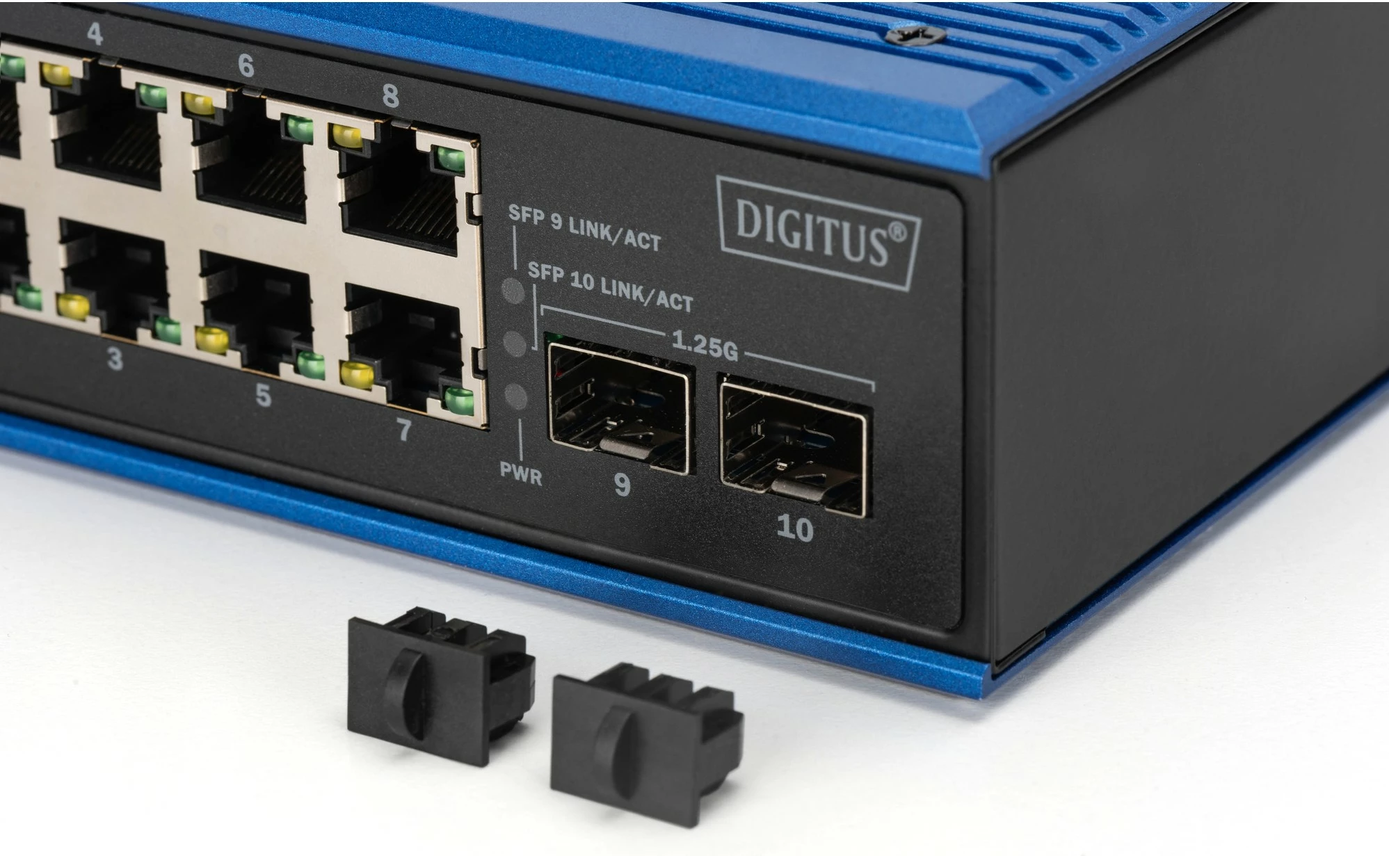 Industrijski stikalo Digitus DN-651151, 8x PoE priključkov, 2x SFP, Gigabit, kovinsko, IP40