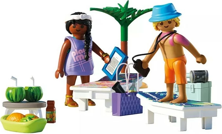 Igralni set z figurami in plažnimi dodatki Playmobil My Life 71908, plastika