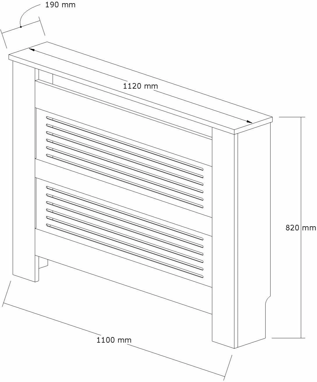 Pokrov za radiator, bel, Skye Decor, Termora