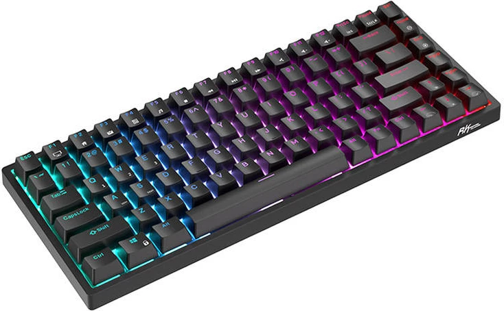 Mehanska brezžična tipkovnica Royal Kludge RK84, 84 tipk, RGB, Brown switch, črna