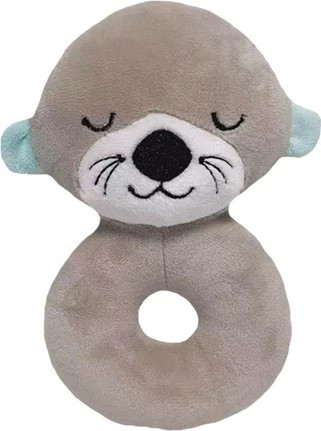 Ljuljalkica iz pliša, Tulilo Rattle Beaver 18 cm, bež