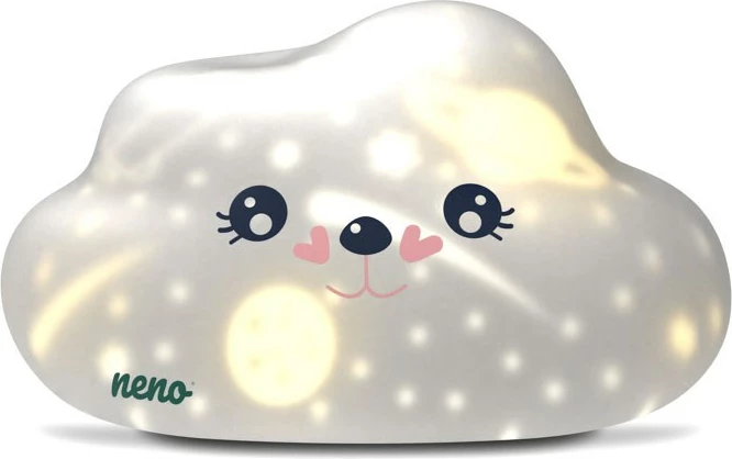 Nočna lučka iz silikona, LED, na dotik, Neno Cosmo, bela