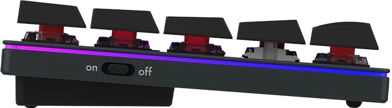 Mehanska tipkovnica 65%, 68 tipk, RGB, brezžična in z kabelom Aqirys Agena, črna