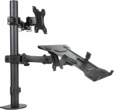 Stojalo za namizni monitor in prenosnik ART RAMM L-24, 13–32", kovina, črno