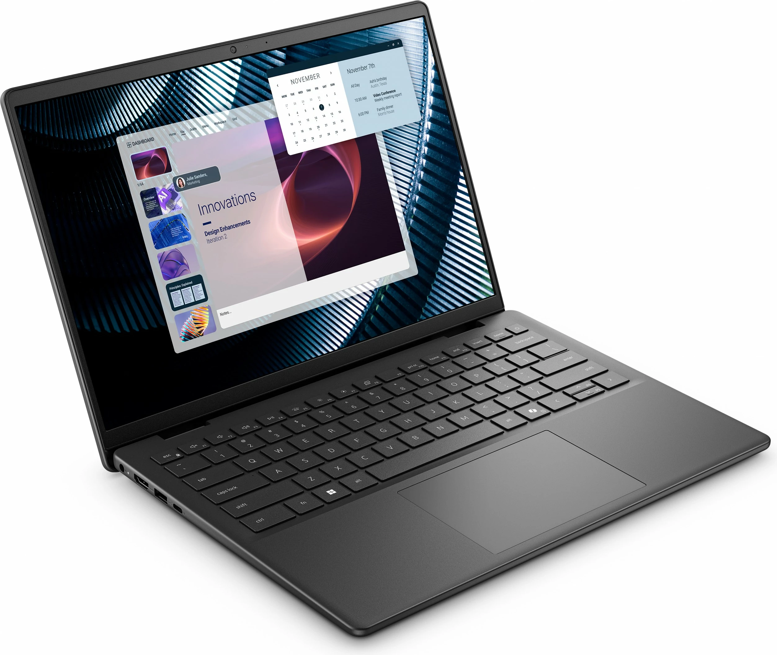 Prenosnik 14" FHD+ Pro Essential Dell PV14250, C7-150U, 16 GB RAM, 1 TB SSD, Windows 11 Pro, črn