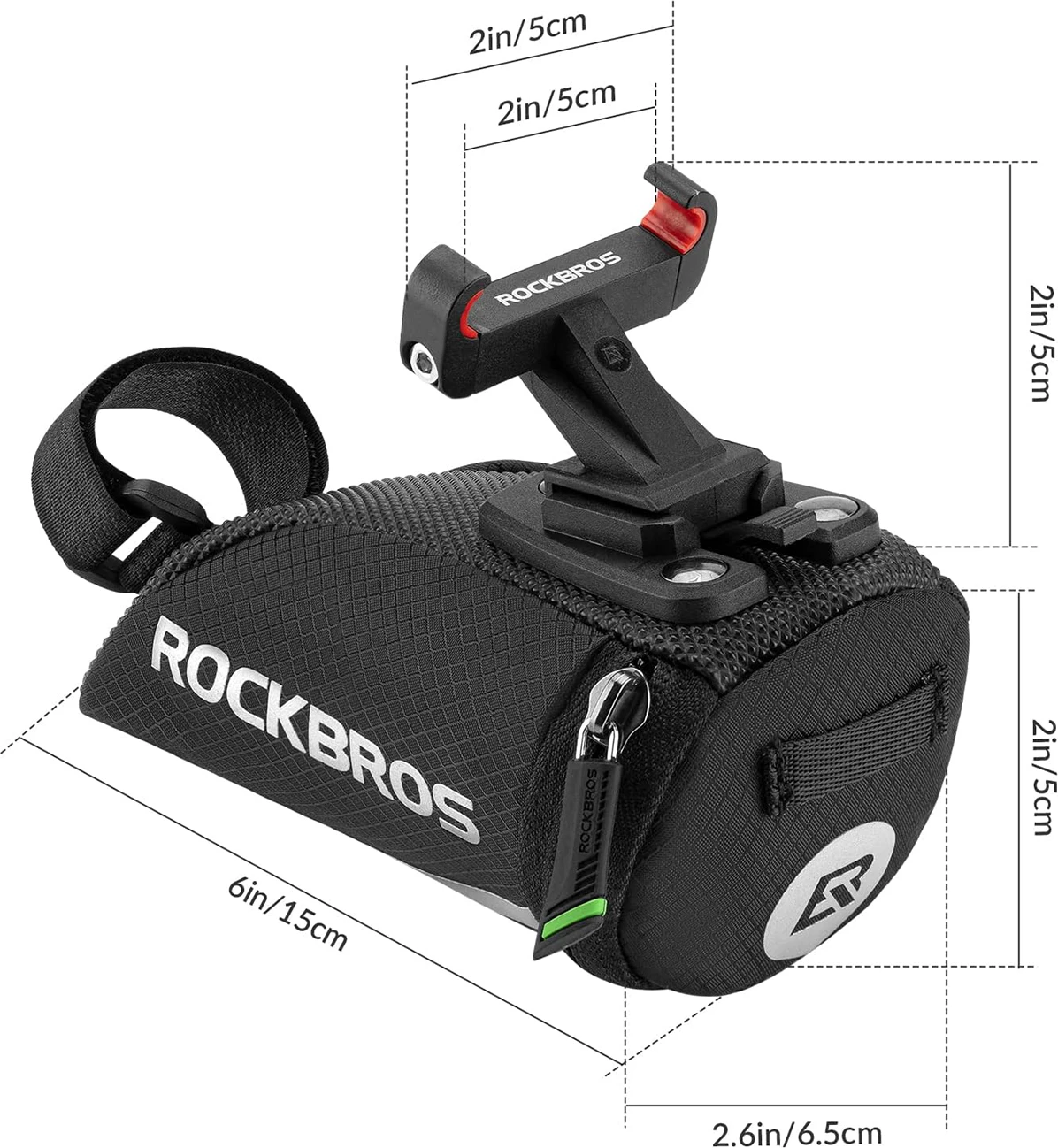 Torba za kolo pod sedežem Rockbros C28, najlon, črna
