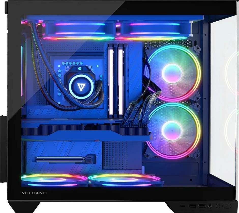 Ohišje MODECOM Volcano Panorama APEX ARGB 7F Midi, siva