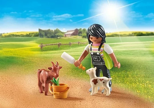 Igralni set z deklico in kozami Playmobil Special Plus 71759, 6 kosov