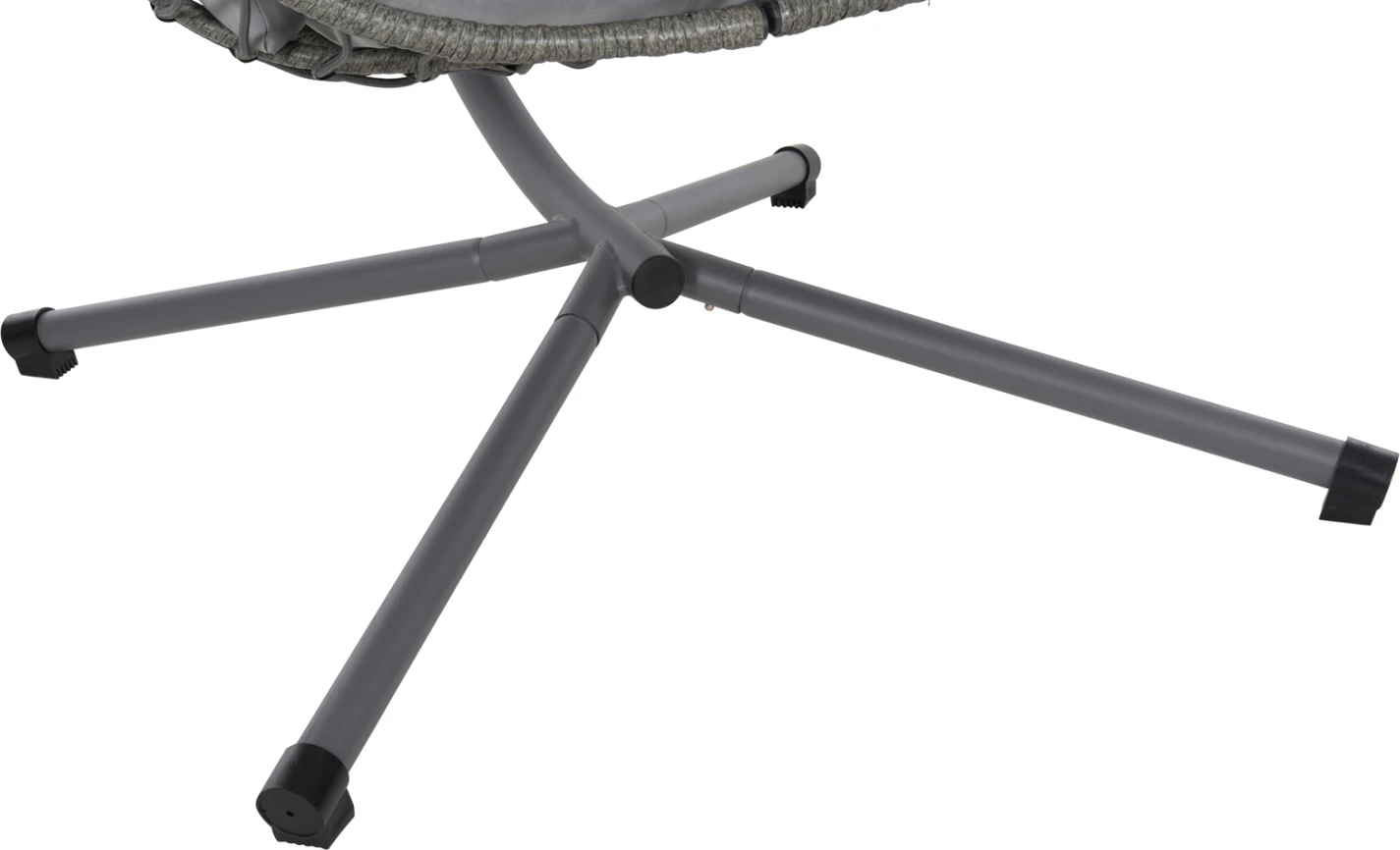 Viseče gnezdo MILLIE FH5997.10 kovinska osnova-sintetični ratan in blazine v sivi barvi 90x75x190Hcm