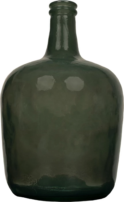 Dekorativna steklena steklenica iz recikliranega stekla, olivna, 25x25x40 cm