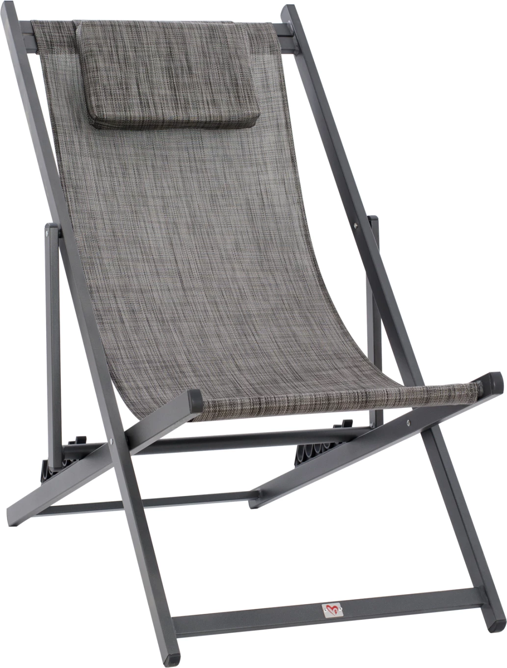 Profesionalni ležalni stol KEA FH5076.10 aluminij in textilene v sivi barvi 59,5x102,5x94H cm