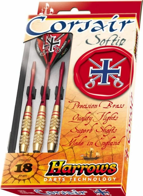 Rekreativne puščice Harrows CORSAIR, črne