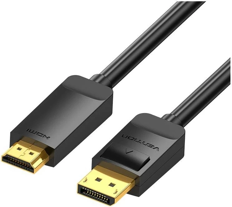 Kabel za pretvorbo DisplayPort v HDMI Vention 1.2–1.4, 3 m, črn