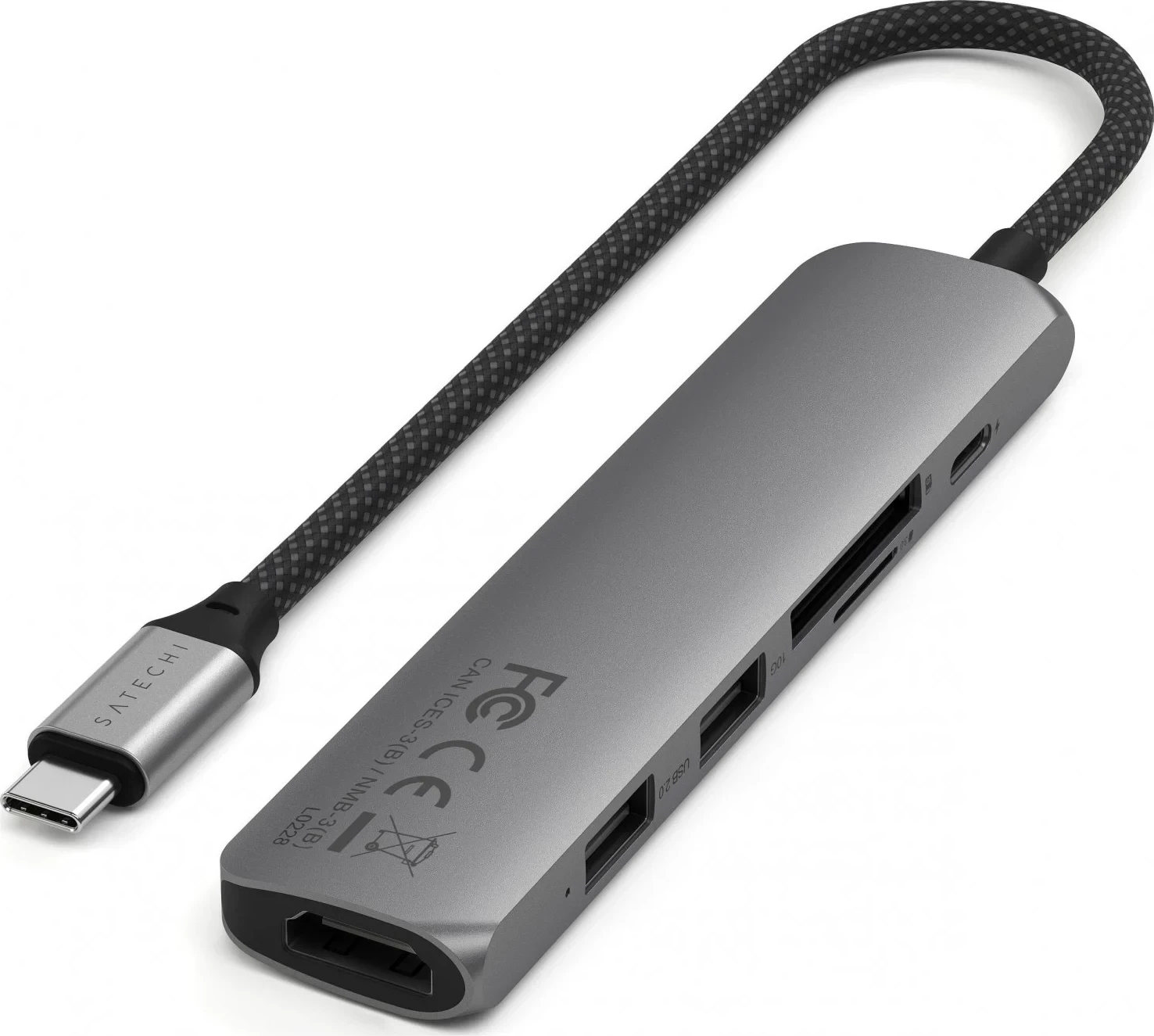 Adapter 6v1 Satechi ST-P6S, USB-C, HDMI 4K, siv