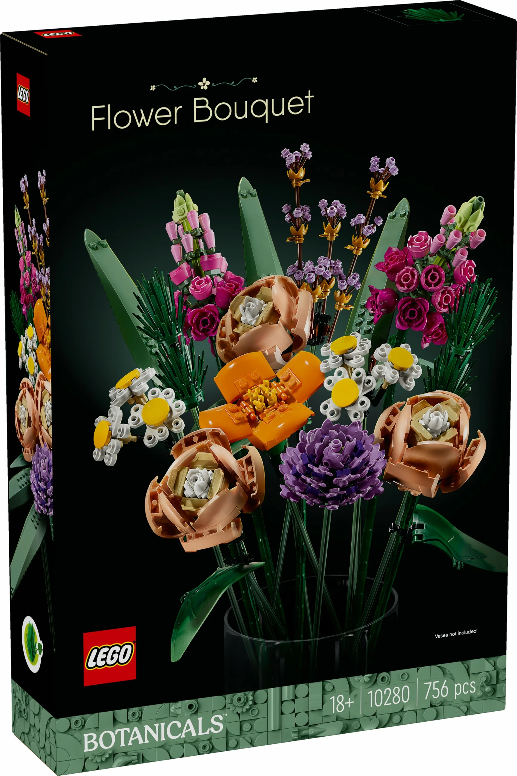 Buketa cvetov, LEGO ICONS Flower Bouquet, 756 kosov, večbarvno