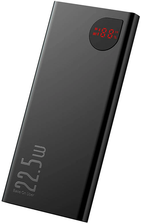 Powerbank Baseus Adaman Metal 10.000 mAh, 22,5 W, črn