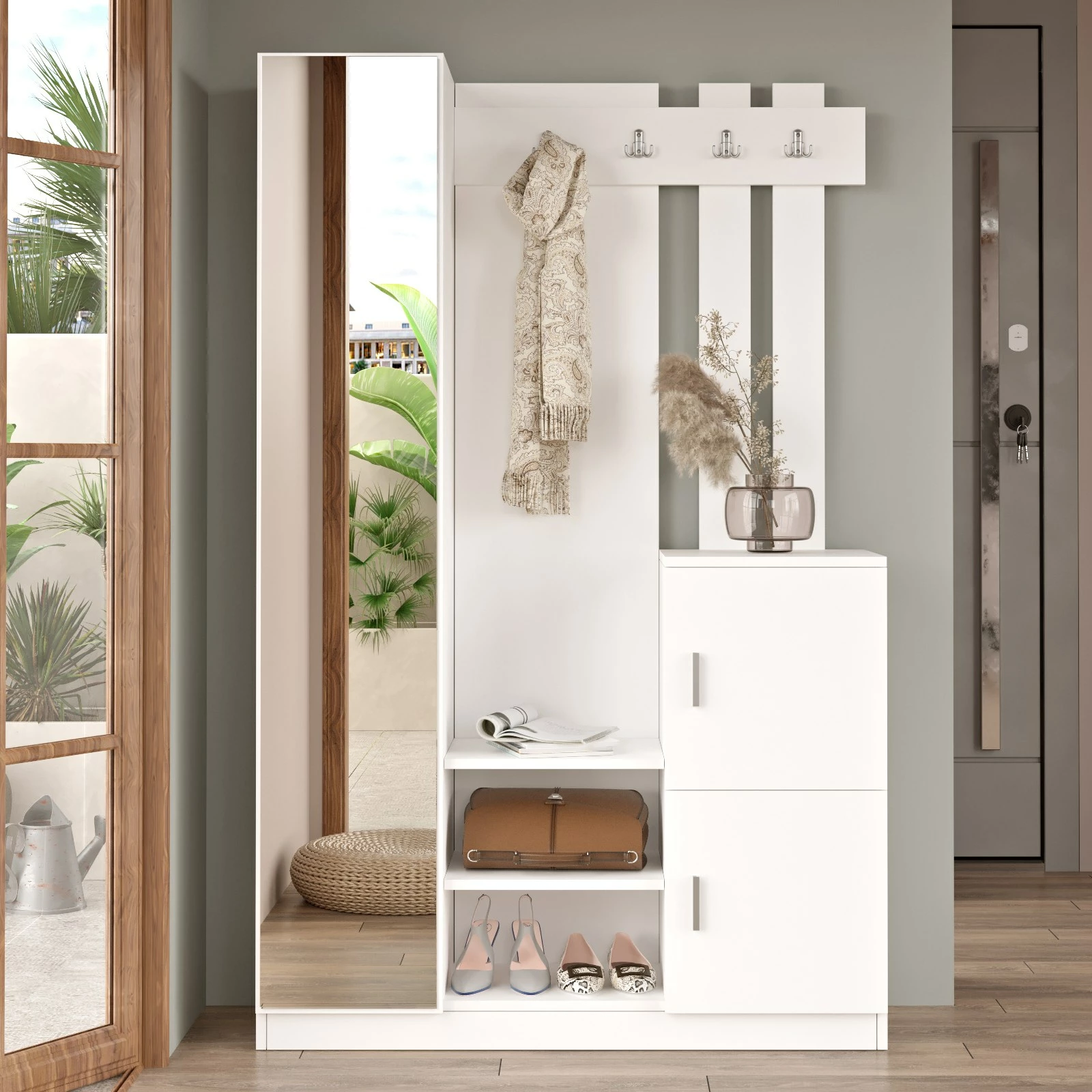 Stojalo za hodnik, belo, Skye Decor DD7-W