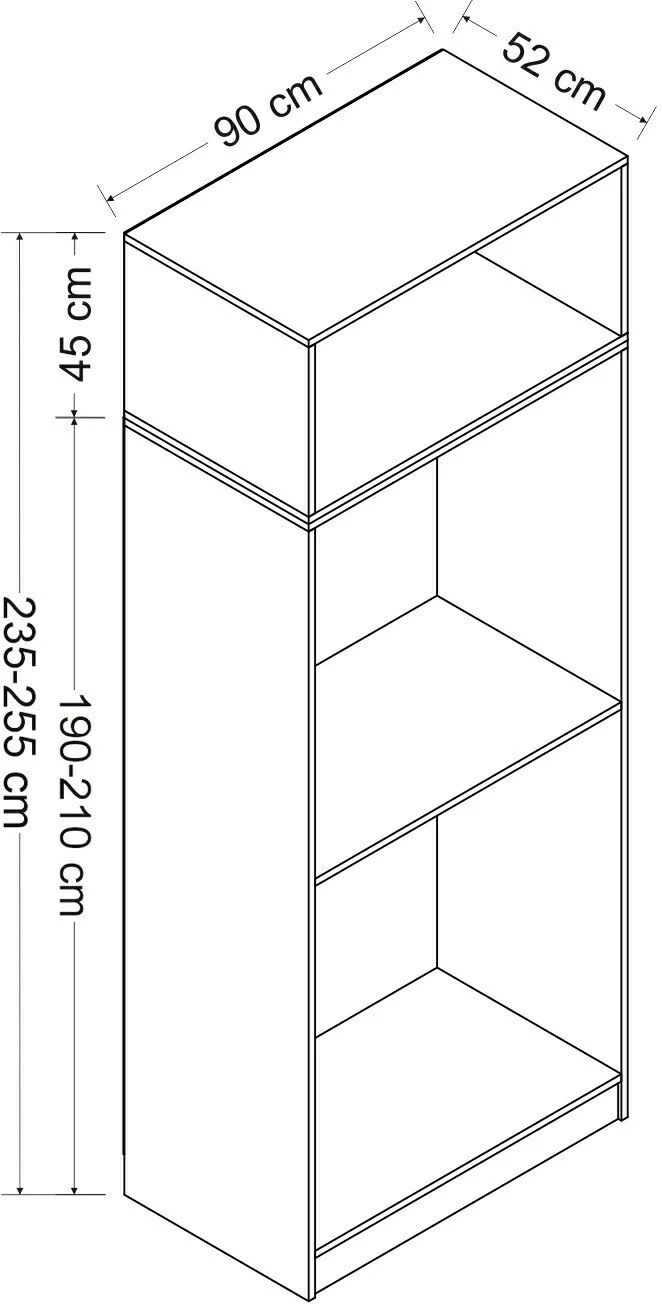 Garderobna omara Skye Decor, hrast, 2237