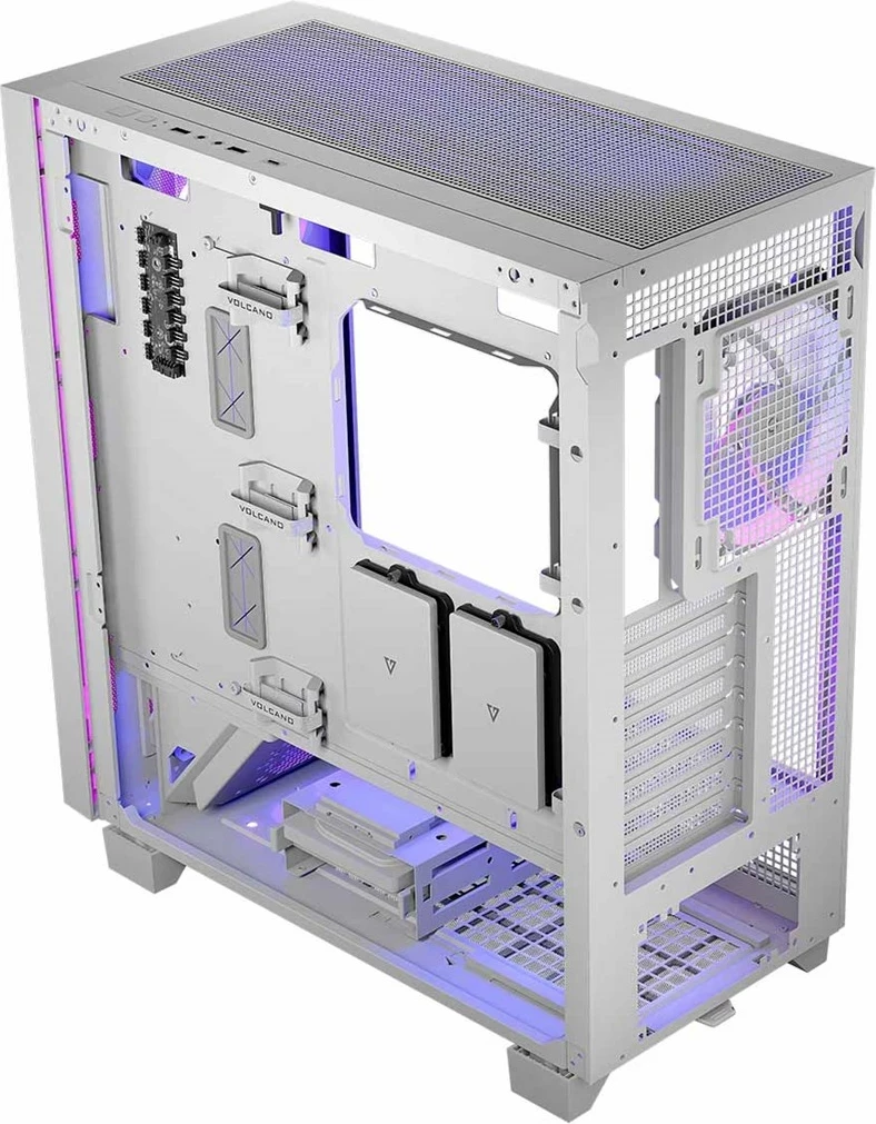 Ohišje z ARGB osvetlitvijo MODECOM VOLCANO PERUN APEX MIDI, belo