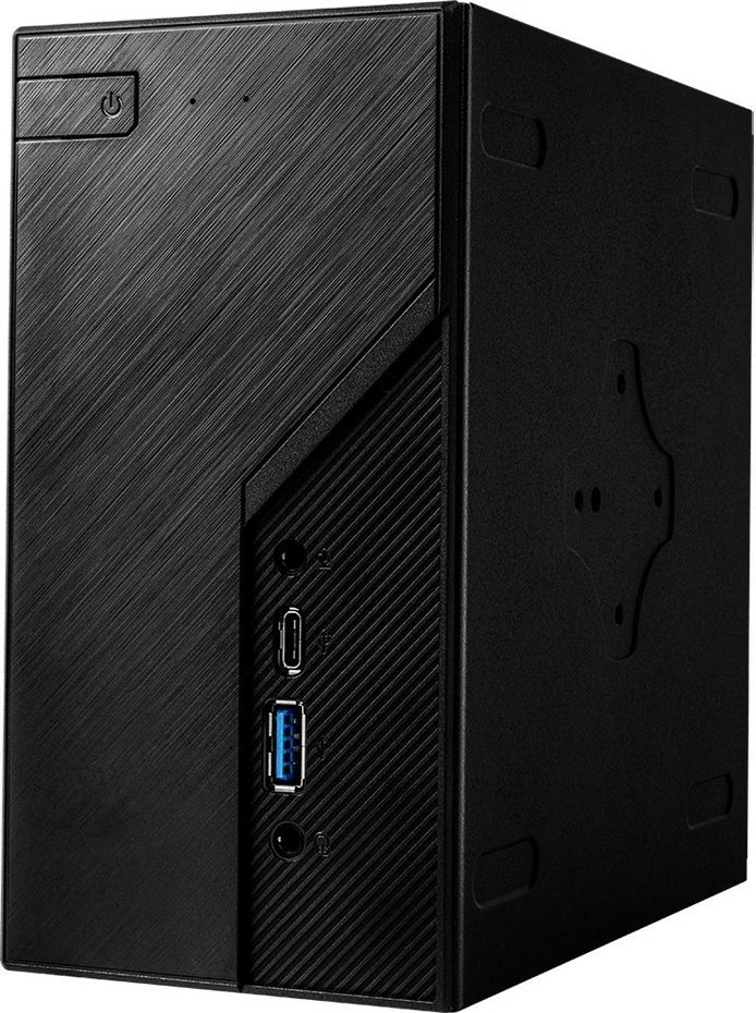 Mini PC ohišje ASRock DeskMini H470, LGA1200, brez procesorja, črno