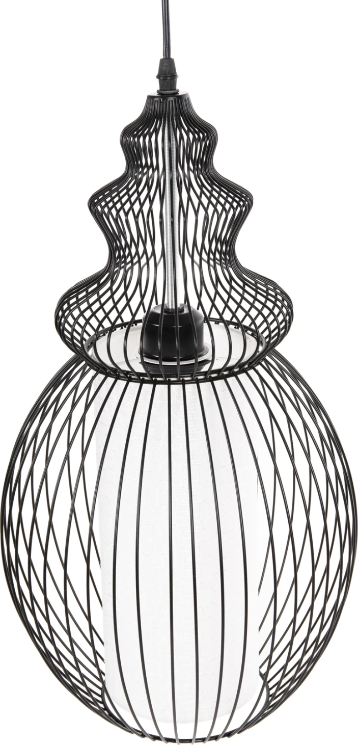 Stropna viseča svetilka FH4184 črna kovina 26x26x125H cm