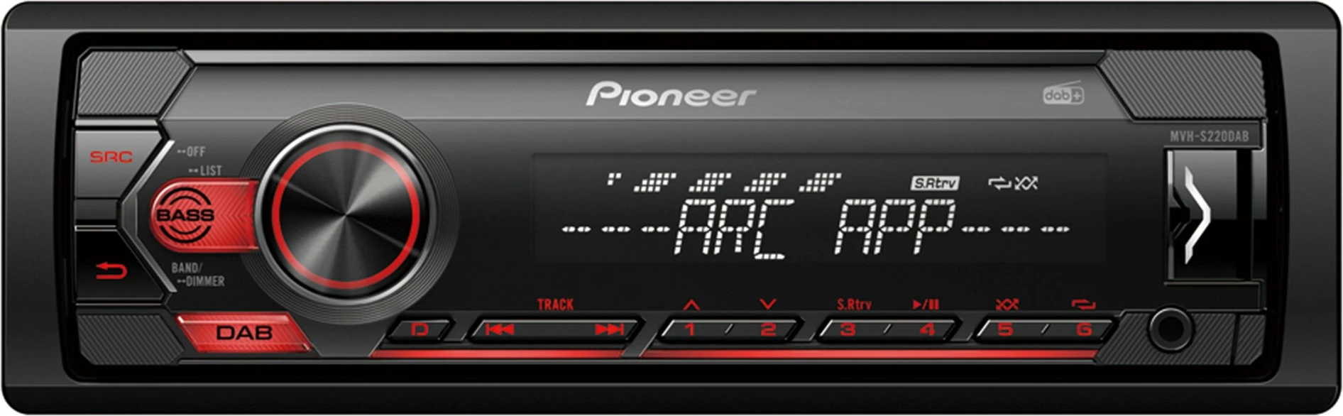 Radio za avto Pioneer MVH-S220DAB, DAB, USB, črn