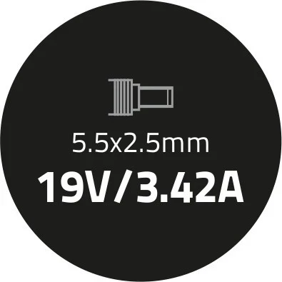 Adapter za prenosnik, 65 W, 19 V, 3,42 A - Qoltec za Acer