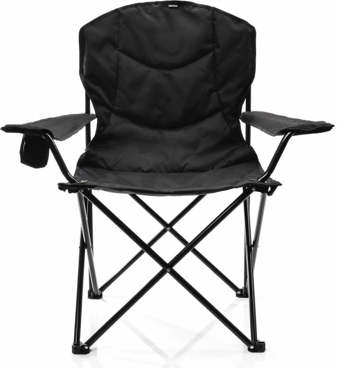 Zložljiv stol za turizem Meteor Hiker, črn