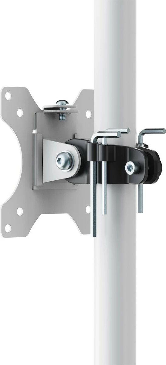 Voziček za monitor in računalniško ohišje Maclean MC-793, 17–32", bel