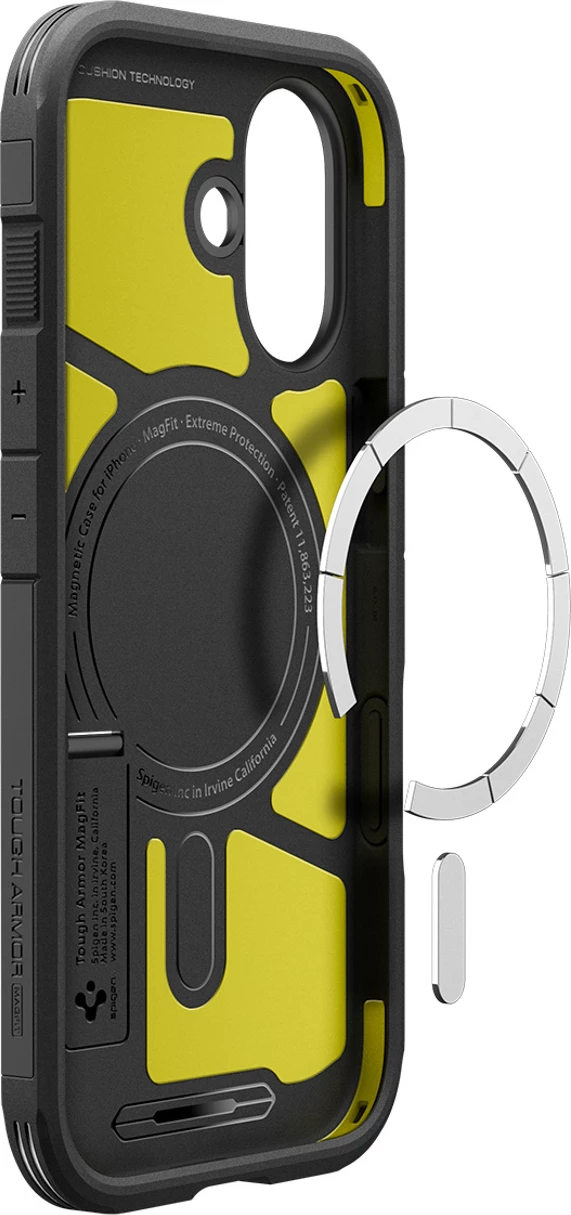 Ovitek za telefon Spigen Tough Armor "T" MagSafe za iPhone 17, črn