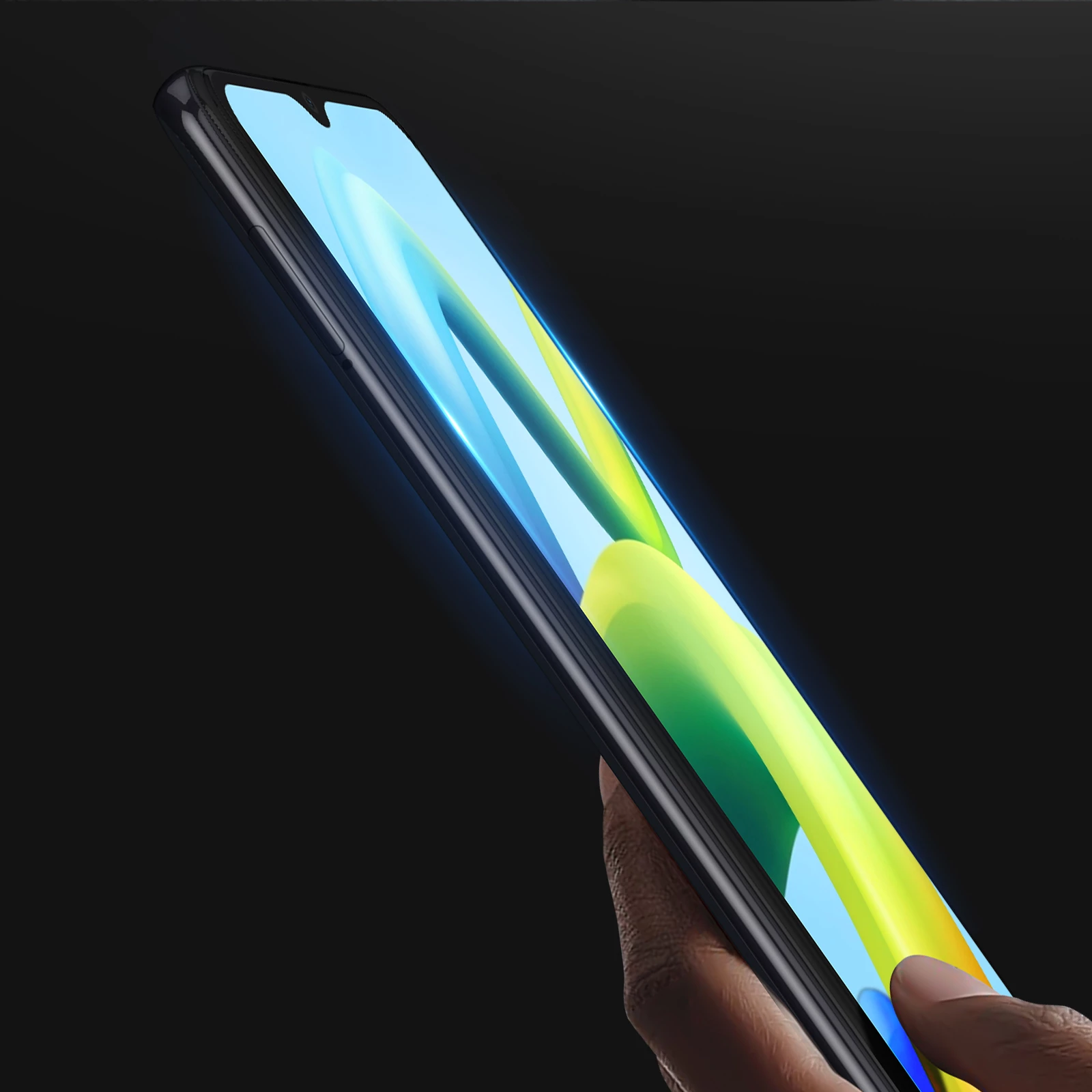 Kaljeno steklo 9D za Xiaomi Redmi A2 / Redmi A1, 9H, z črnim okvirjem Dux Ducis