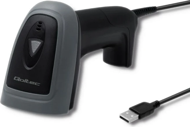 Skenirnik črtnih in QR kod Qoltec 50863, 1D/2D, USB, črn