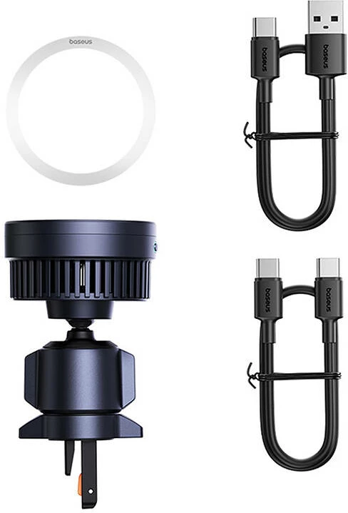 Nosilec za pametni telefon z brezžičnim polnjenjem 15W, Baseus MagPro CW04, črn