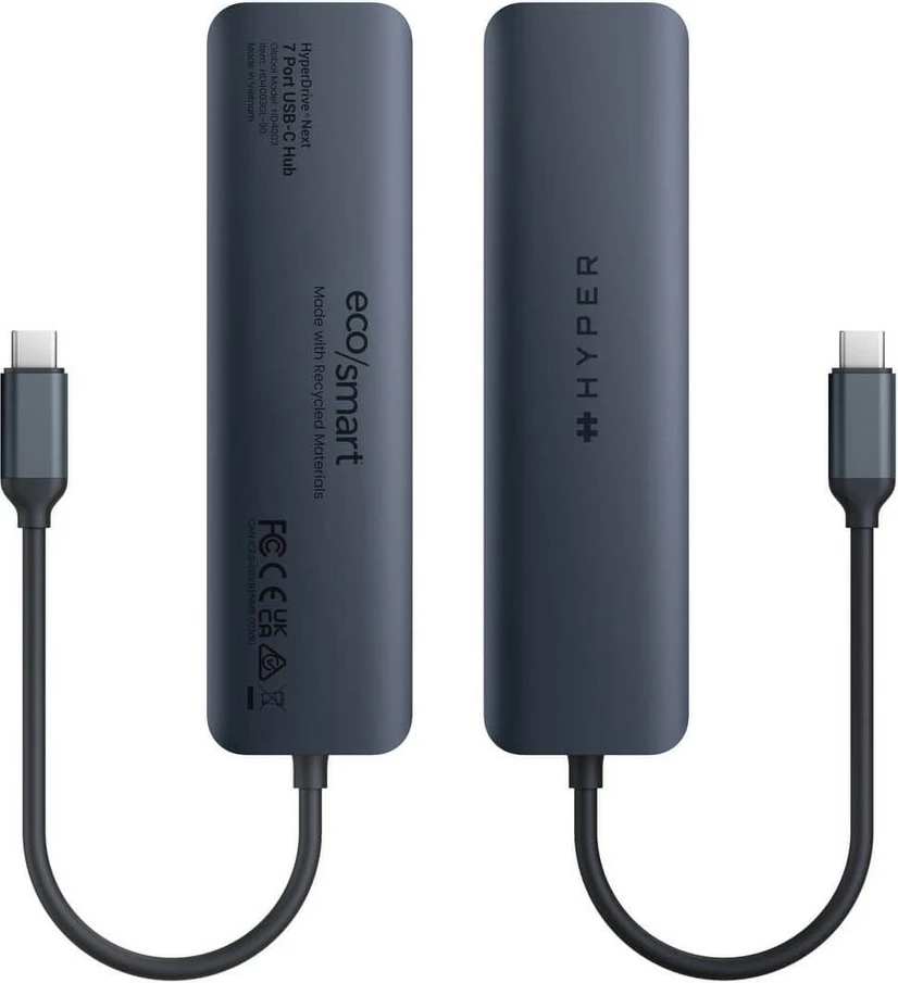 USB-C razširitveni hub Targus HyperDrive EcoSmart Gen.2, 2x USB 3.2, HDMI 4K, Ethernet, čitalec kartic, 100W PD, moder