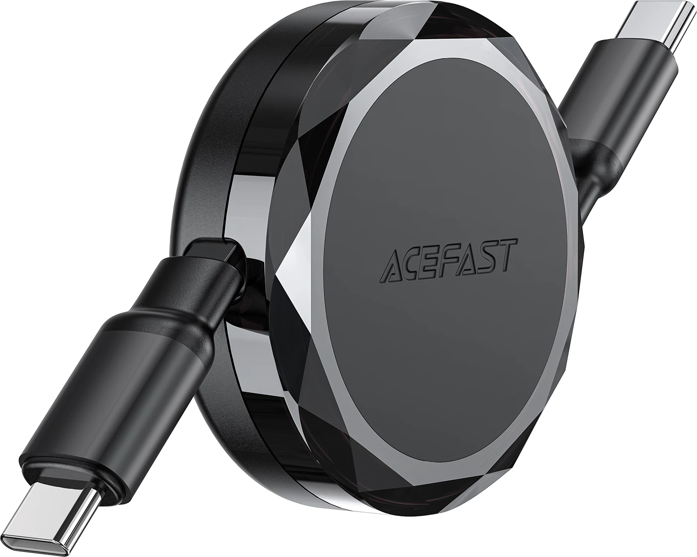 Kabel USB-C na USB-C z izvlečnim mehanizmom, Acefast C13-03, 60W, črn