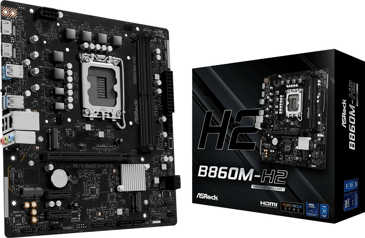 Plošča ASRock B860M-H2, LGA 1851, micro ATX, DDR5, črna