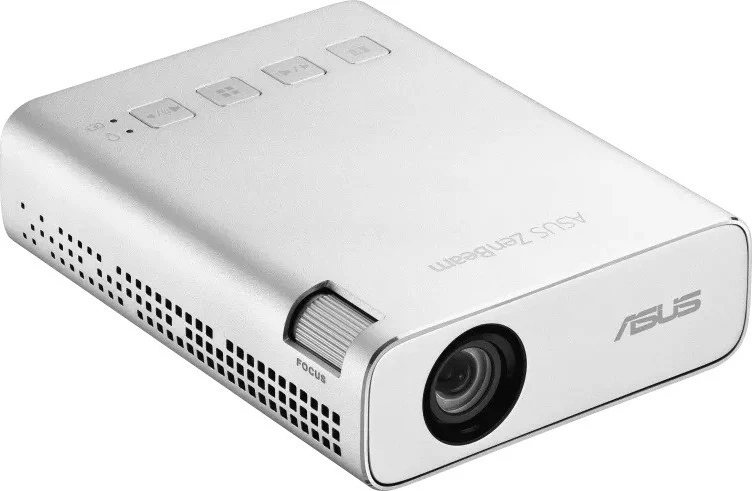 Prenosni projektor Asus ZenBeam E1R, 854x480, 200 lumenov, WiFi, powerbank, srebrn