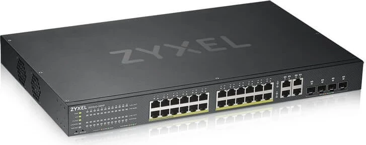 Upravljen Gigabit Ethernet stikalo z PoE Zyxel GS1920-24HPV2, črno