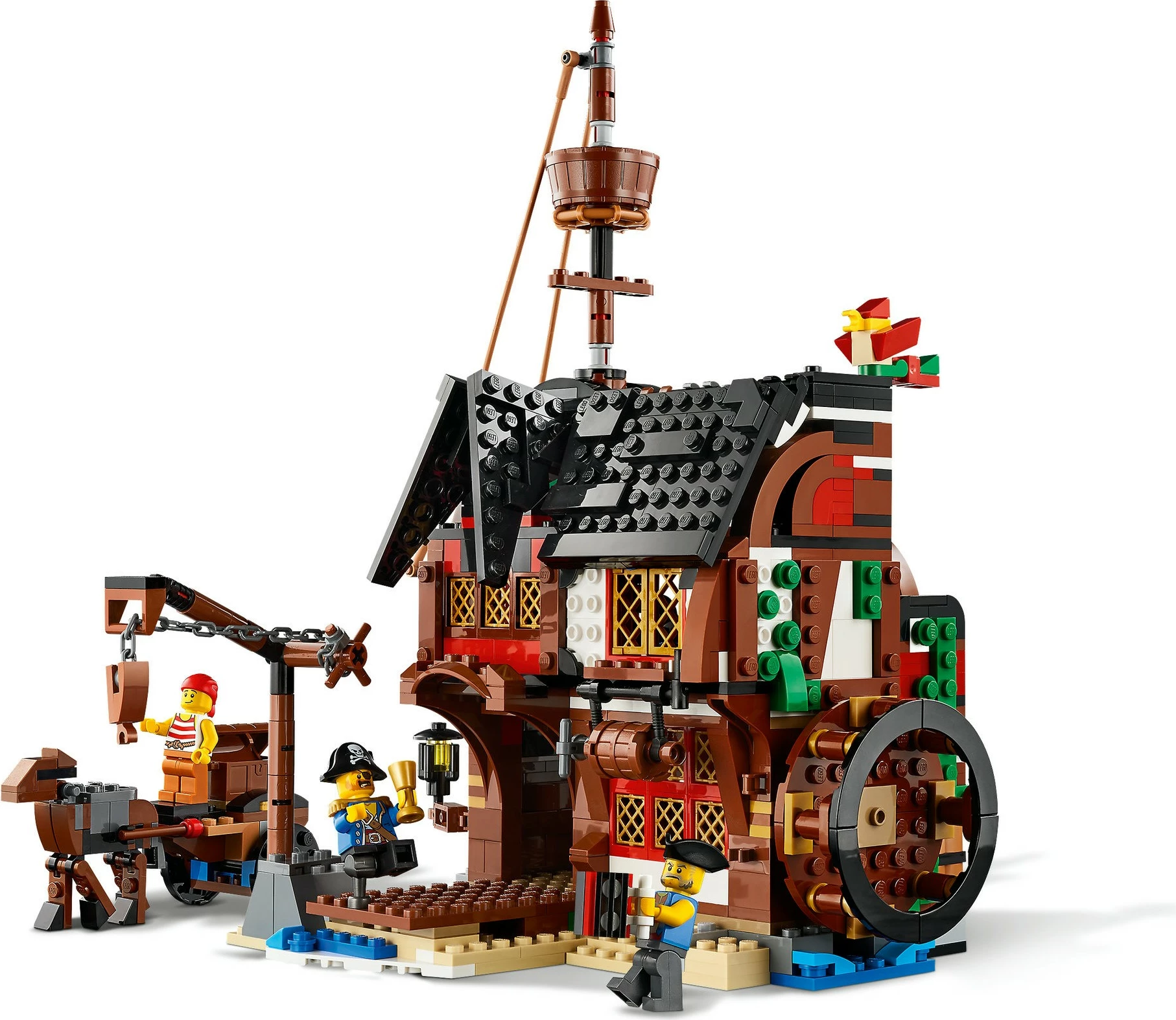 Set gradnje 3 v 1: Piratski čoln, LEGO Creator 31109, 1264 delov, večbarven