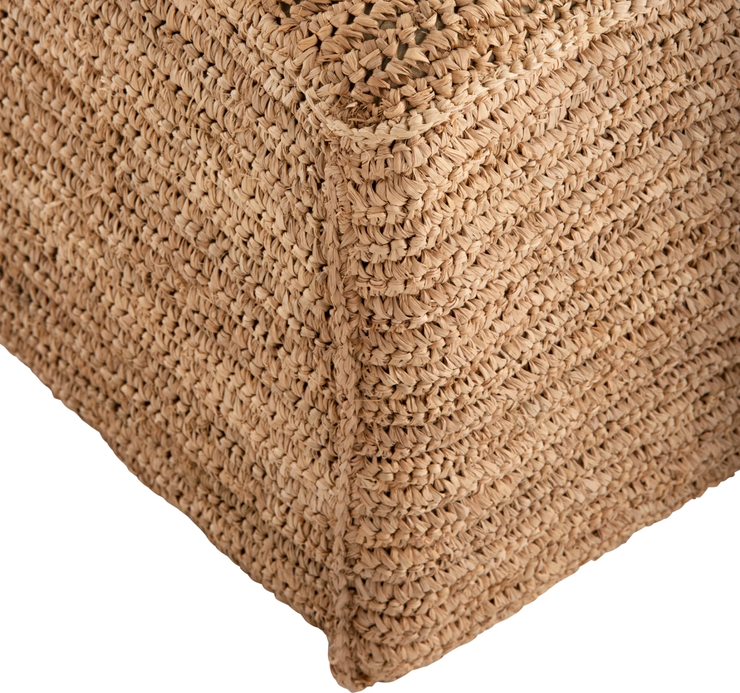 Pouf ležalnik BIBLOC iz okvirja iz tikovine in oblazinjenja iz vodnega hijacinta 84x118x73H cm