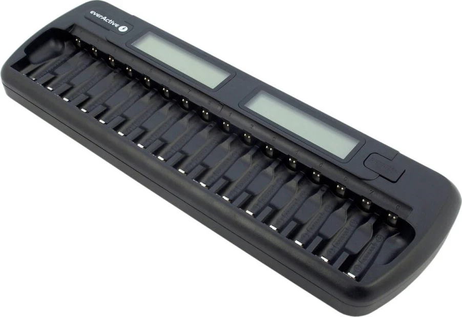Polnilnik za baterije everActive NC-1600, črn