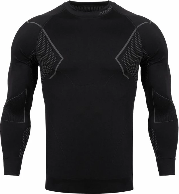 Termo aktivna majica za moške Alpinus, črna sivo