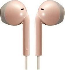 Retro slušalke JVC HA-F19M-PT, kabelske, mikrofon, sivo/roza