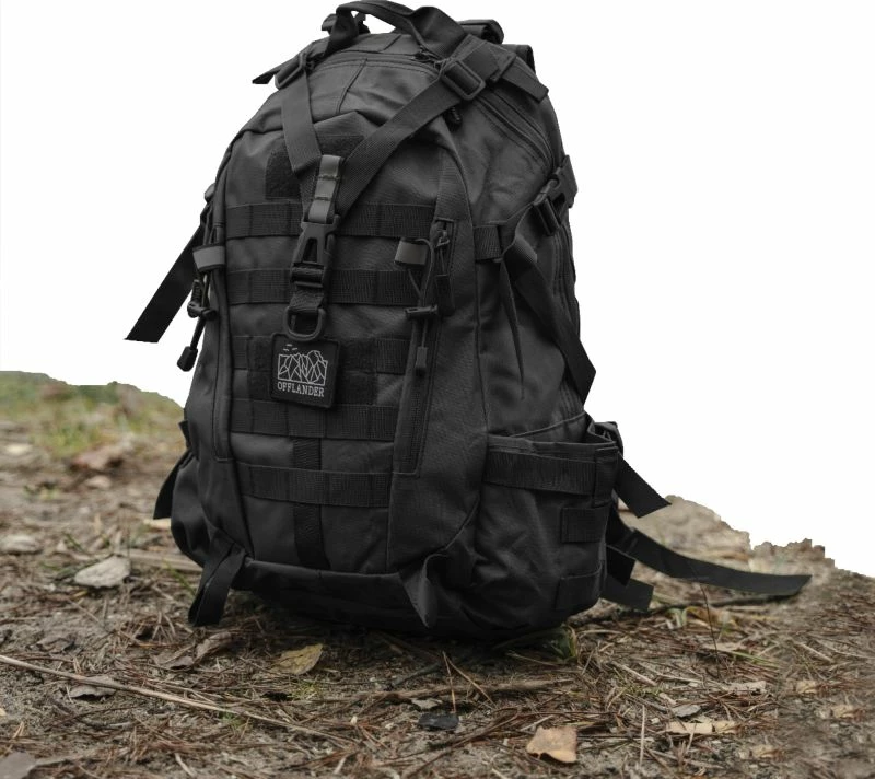 Turistični nahrbtnik Offlander Survival Trekker, 25 L, črn