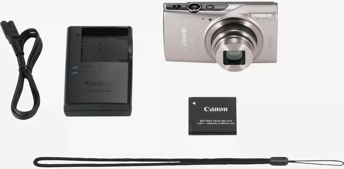 Kompakten fotoaparat Canon IXUS 285 HS, 20 MP, 12× optični zoom, Full HD, srebrn