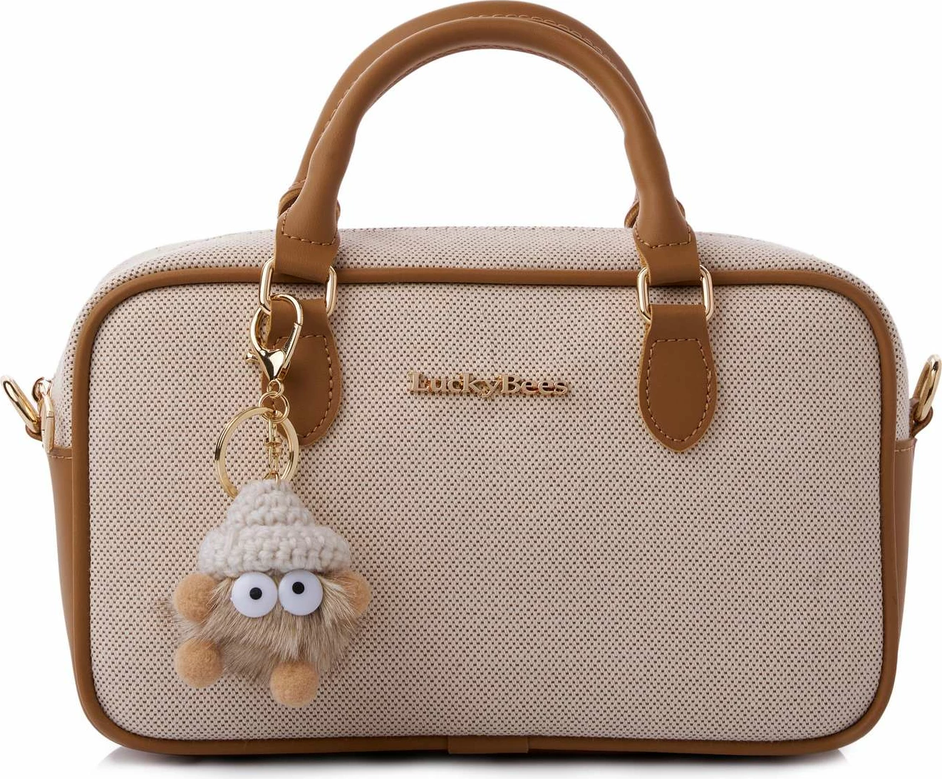 Torba za ramo Lucky Bees, tan, roza