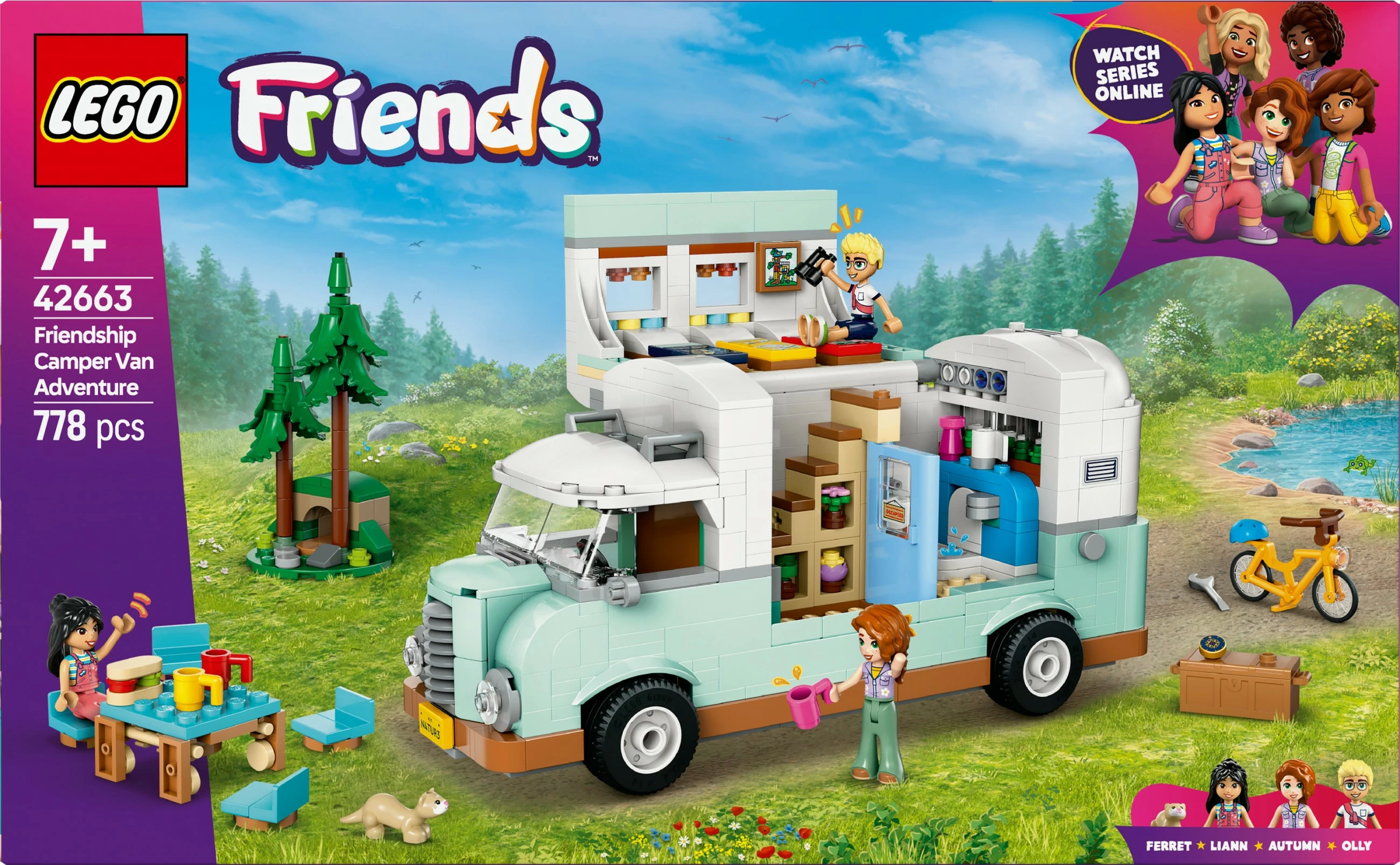 Set za gradnjo avtodoma LEGO Friends 42663, 778 delov, večbarven