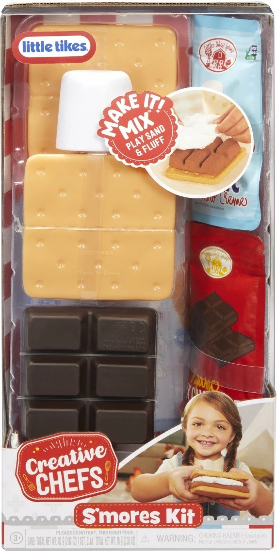 Kuhinjski igralni set Creative Chefs S'mores komplet, Little Tikes 643163-EUC, za otroke 3+, plastika, večbarven