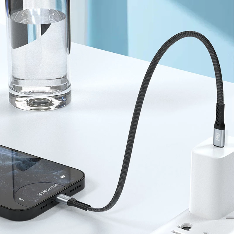 Kabel USB-C na Lightning za hitro polnjenje Dudao L10P, 0,23 m, PD 20W, črn